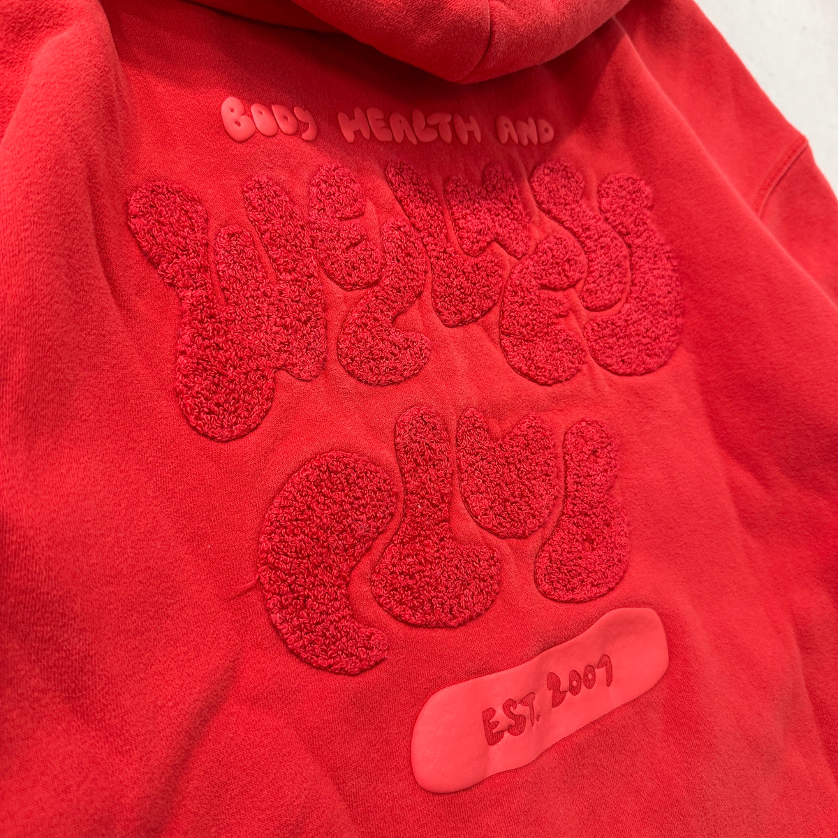 Cotton On Body Wellness Club Women's Red Pullover Hoodie Pockets Classic Size S