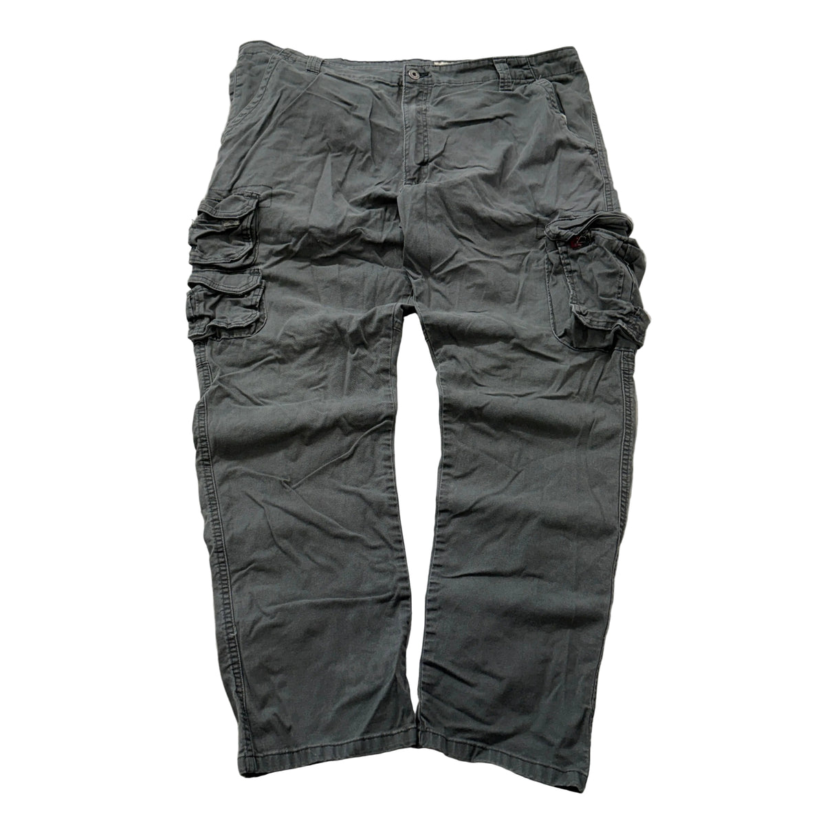 Wrangler Regular Taper Cargo Pants Men's Gray Cotton Utility Pockets Size 42 photo 1