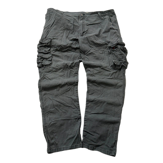 Wrangler Regular Taper Cargo Pants Men's Gray Cotton Utility Pockets Size 42 photo 1