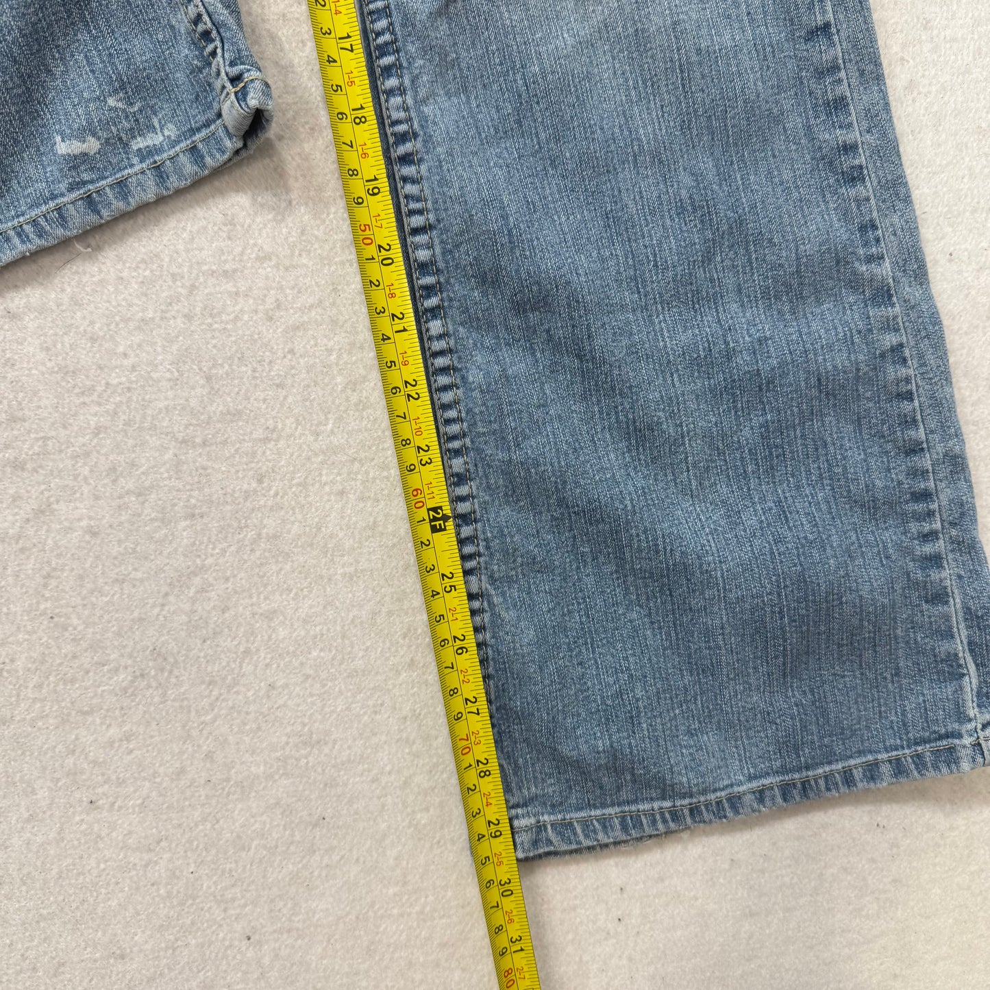 YMI Women's Light Wash Blue Denim Bootcut Jeans Low Rise Y2K Fashion Size 0