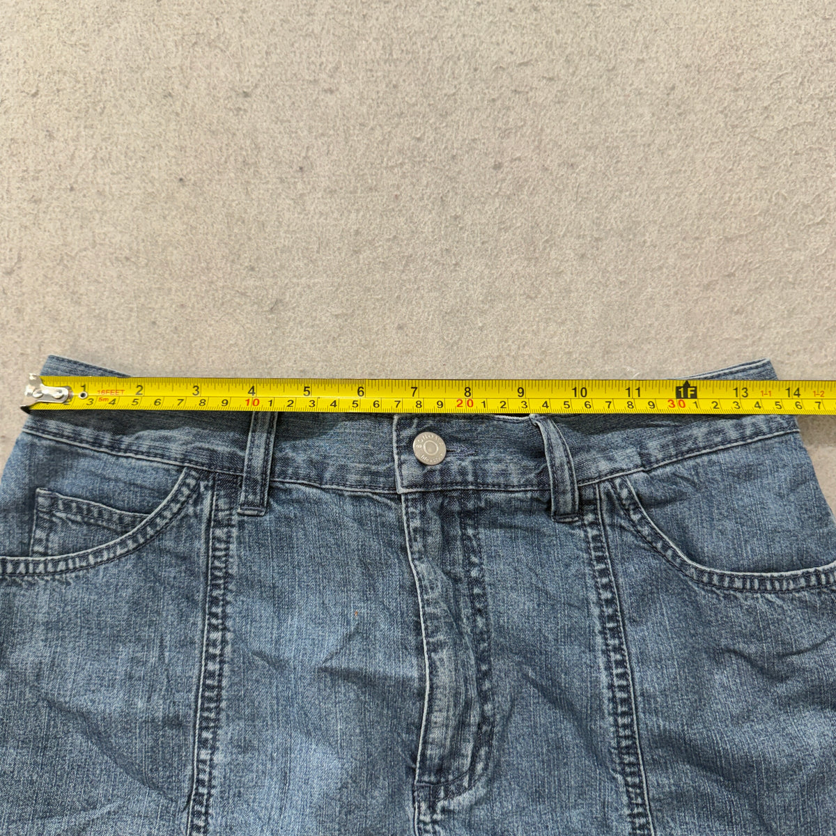 Sonoma Denim Mini Skirt Medium Wash Size 6 photo 4
