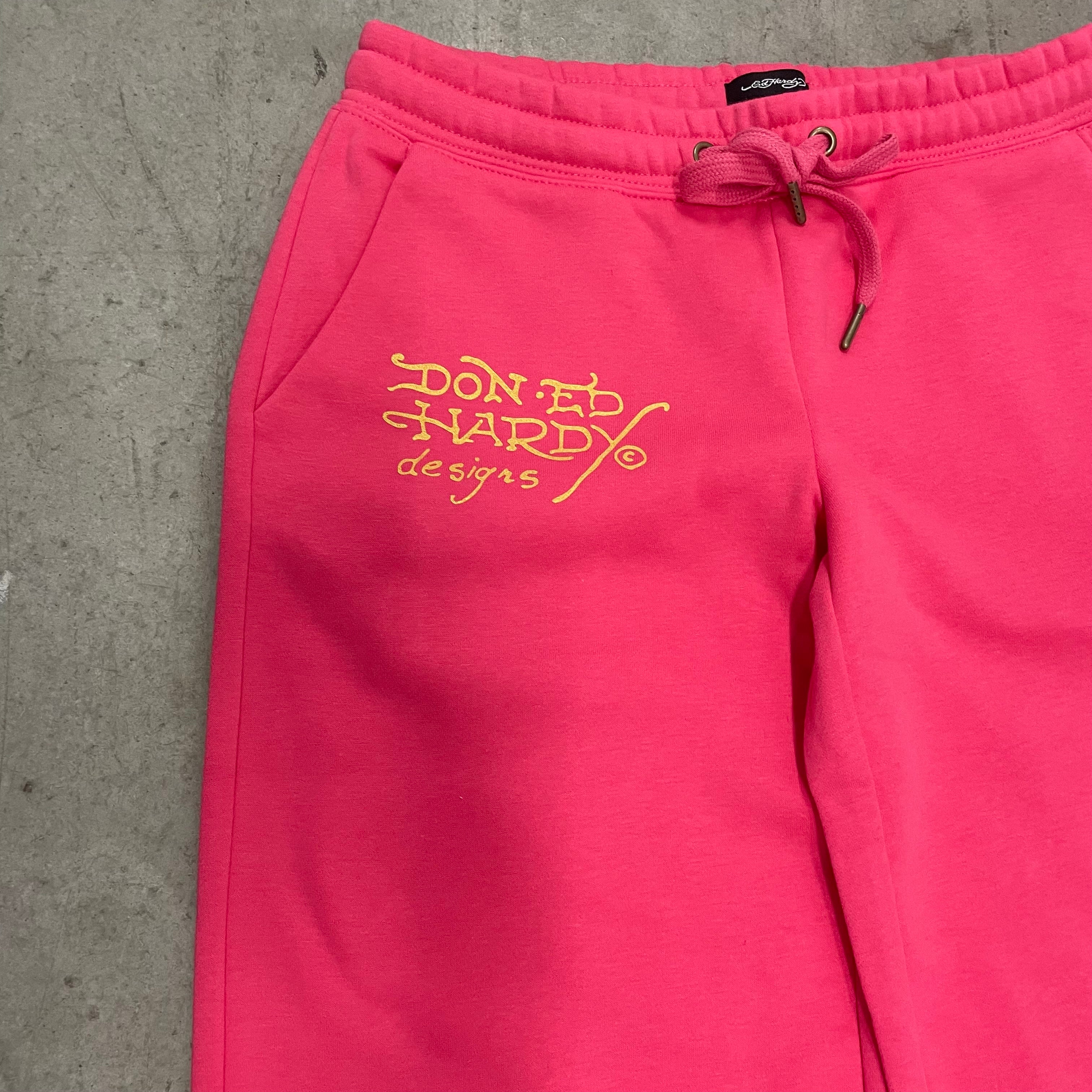 ED HARDY “Panther” ROSE PINK FLARE PANTS
