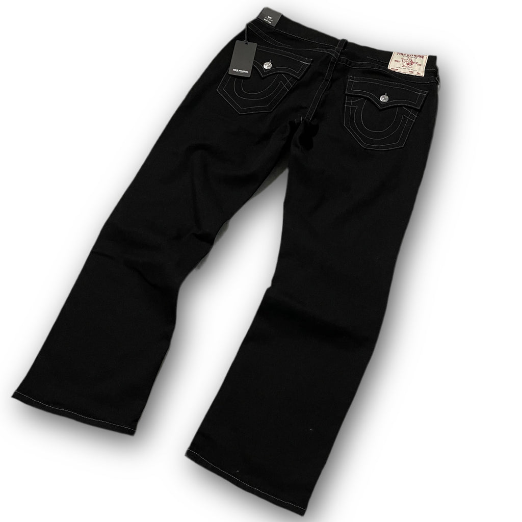TRUE RELIGION RICKY STRAIGHT BLACK JEANS