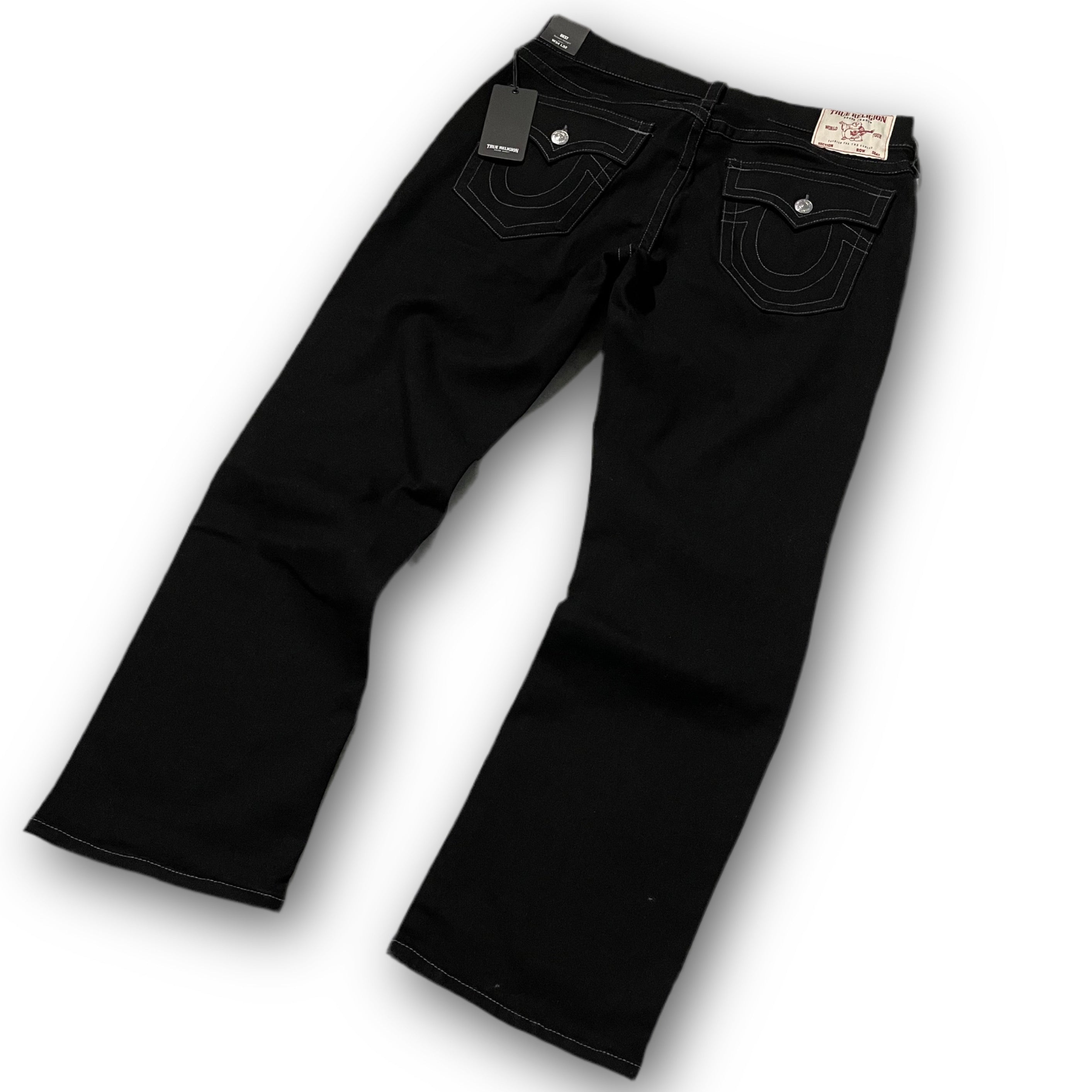 TRUE RELIGION RICKY STRAIGHT BLACK JEANS