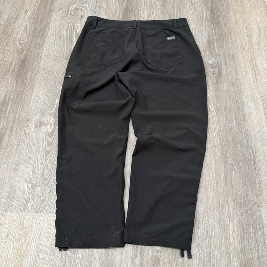 Eddie Bauer Women's Black Hiking Pants Zippered Cargo Outdoor Cinch Hem Size 8
