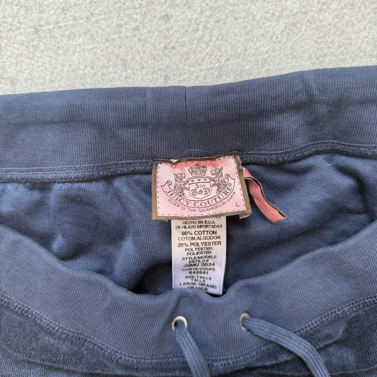 Navy Terry cloth capris