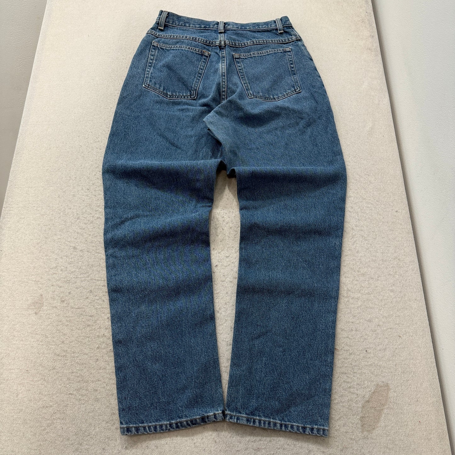 L.L.Bean Women's Blue Denim Jeans Original Fit Zip-Fly Pockets Classic Size 12MT