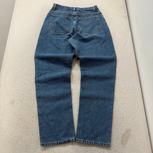 L.L.Bean Women's Blue Denim Jeans Original Fit Zip-Fly Pockets Classic Size 12MT