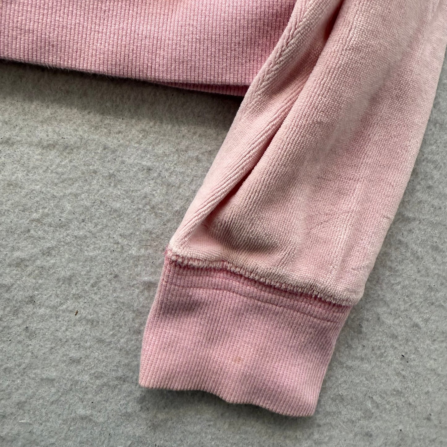 PINK Victoria's Secret Women's Light Pink Zip Up Hoodie Sequin Heart Logo Size M