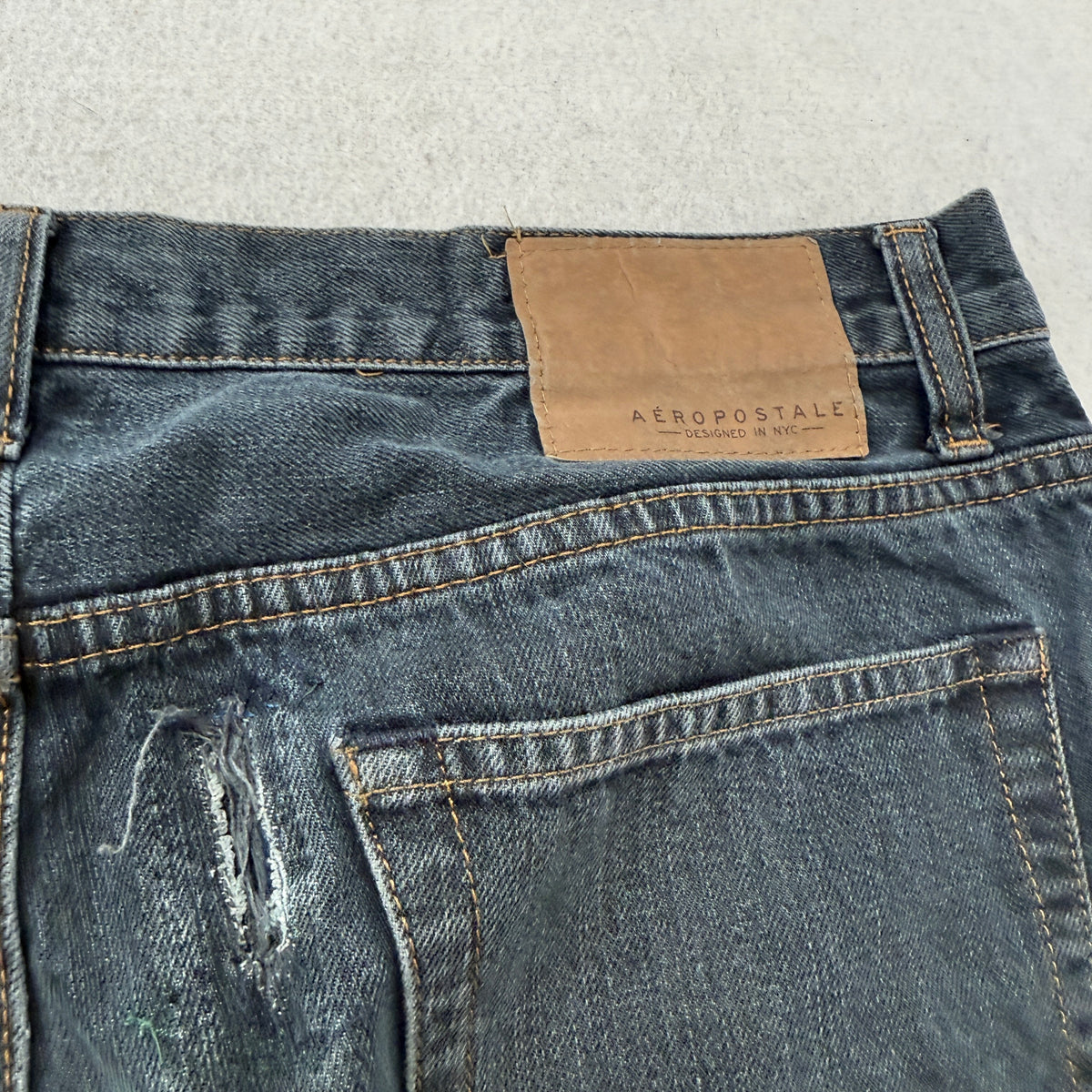 Aeropostale Slim Straight Dark Wash Jeans Size 32x32 photo 4