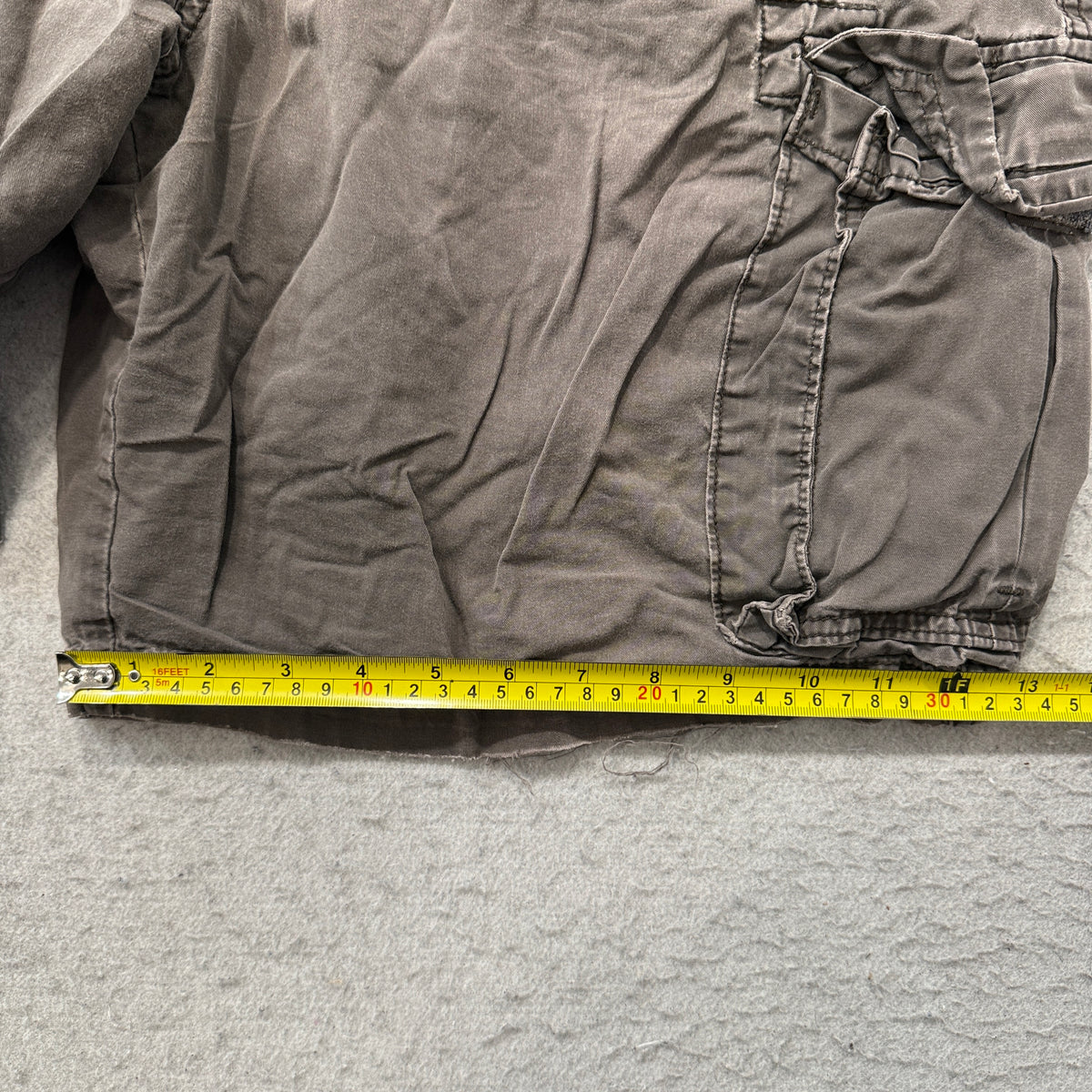 Cargo Shorts Men's Gray Cotton Utility Pockets Casual Outdoor Size 38 photo 4