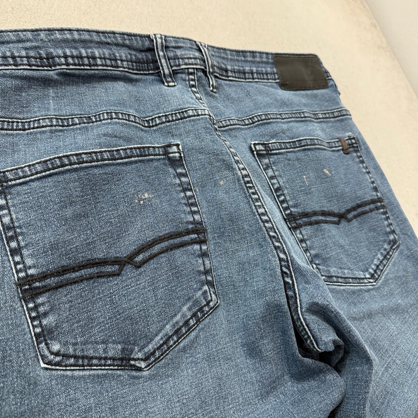 Buffalo David Bitton Jackson-X Men's Blue Denim Jeans Zip-Fly Stretch Size 36x30