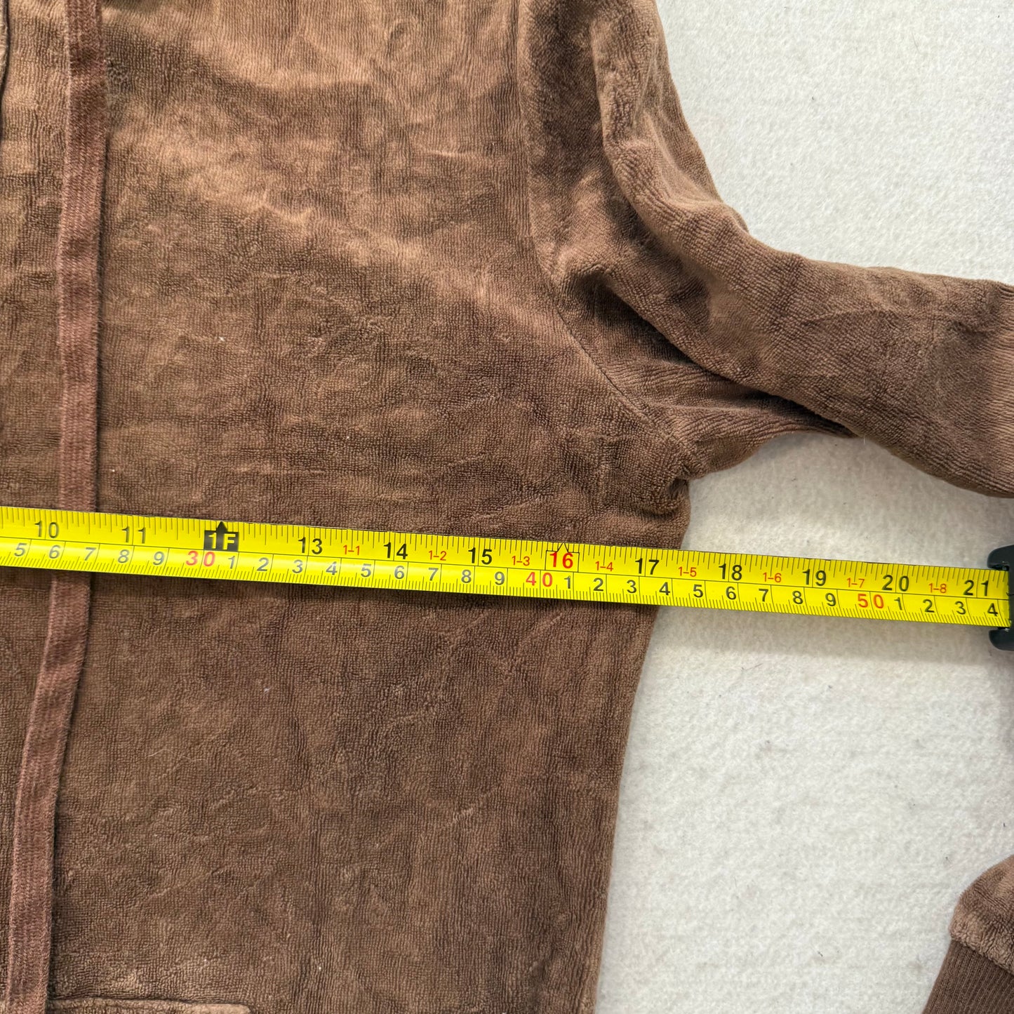 Vintage Juicy Couture Women's Brown Velour Full Zip Hoodie Loungewear Y2K Size S