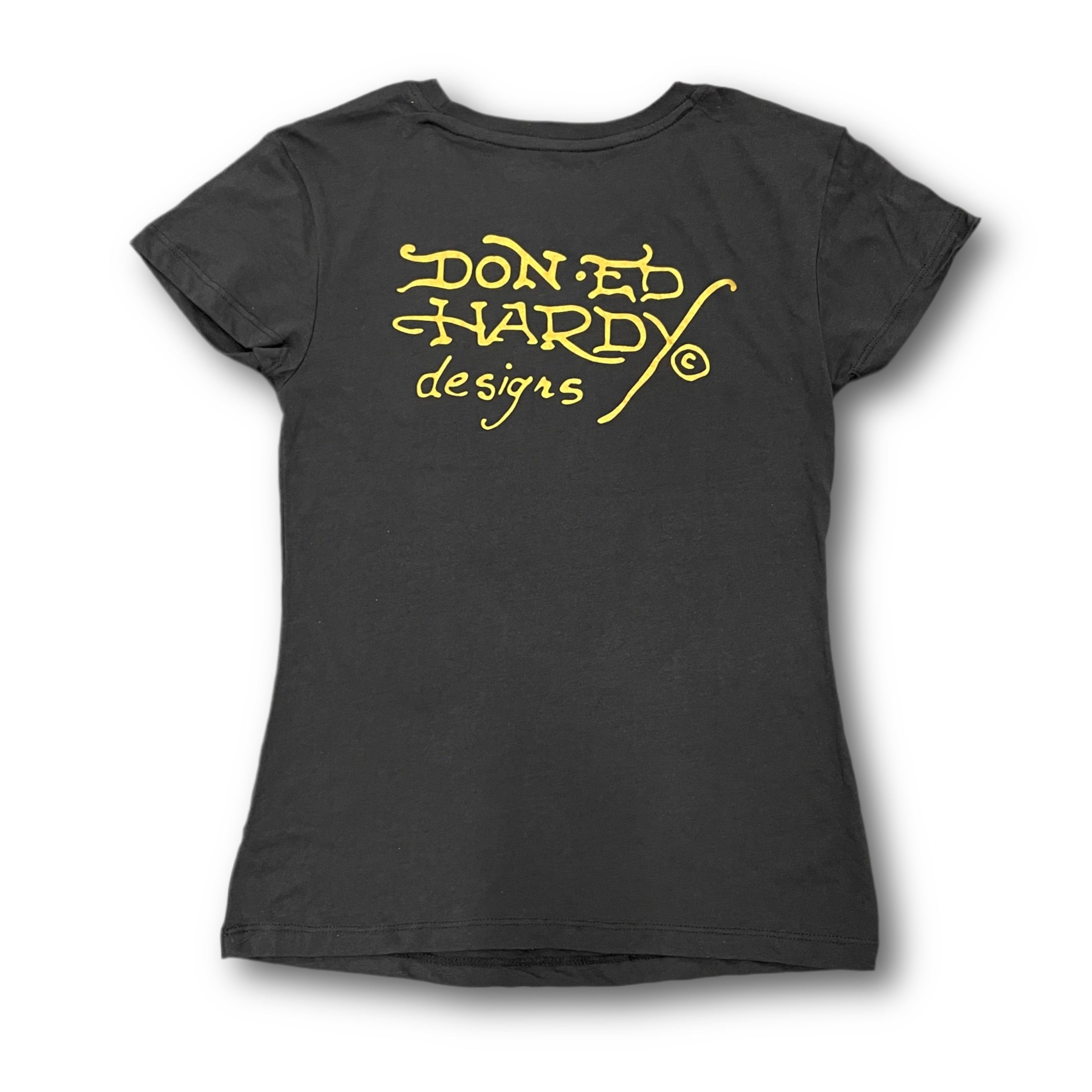 ED HARDY “Crawling Tiger” CHARCOAL CAP SLEEVE TEE