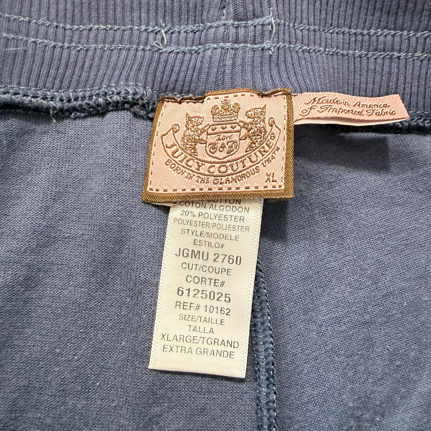 Juicy Couture Women's Navy Blue Velour Flared Leg Track Pants Loungewear Size XL