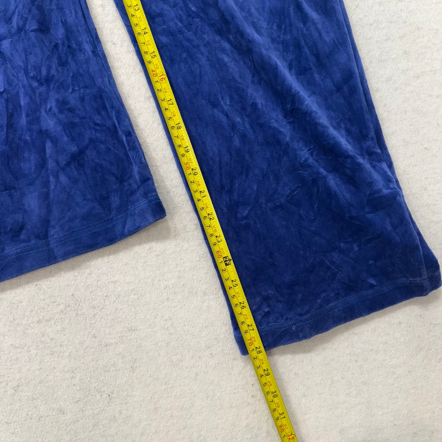 Juicy Couture Women's Royal Blue Velour Flared Track Pant Loungewear Y2K Size M