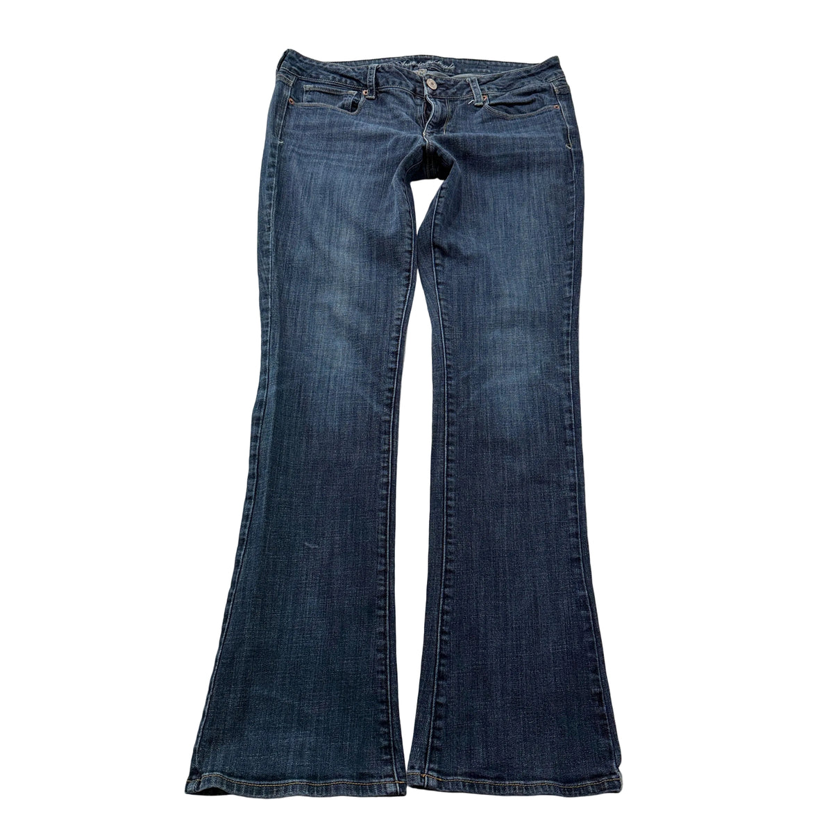 American Eagle Skinny Kick dark wash jeans front size 14 X-Long