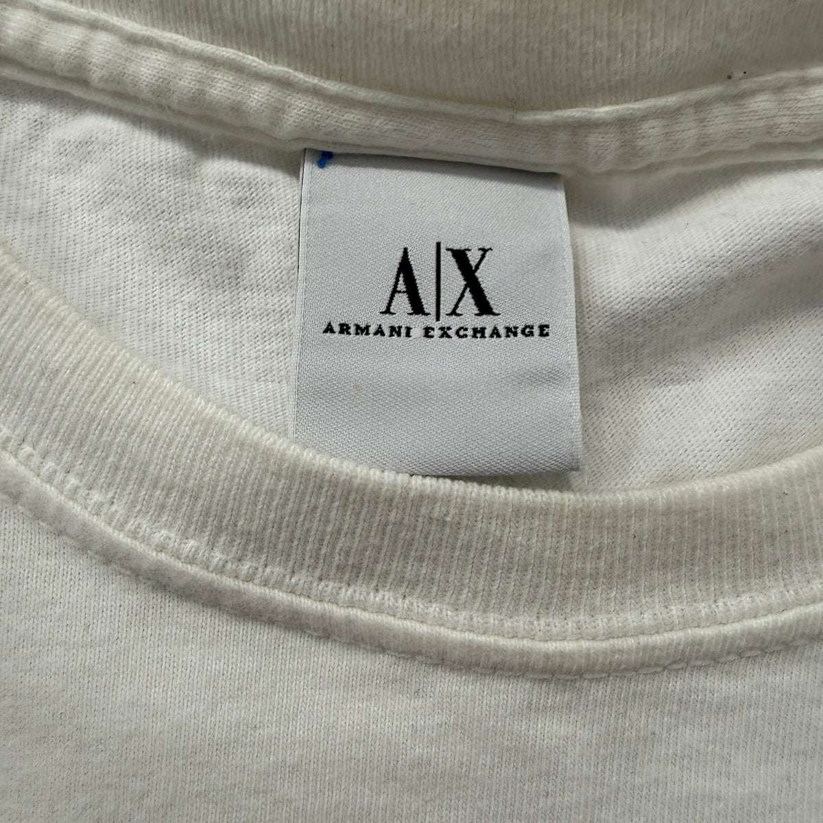 Armani Exchange brand neck label