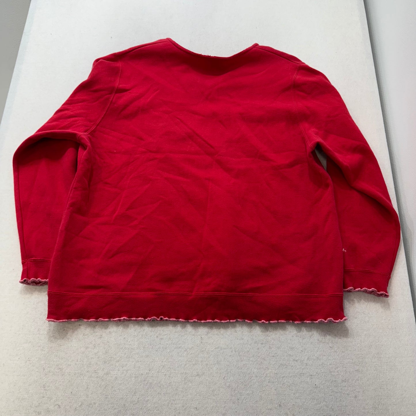 Harley-Davidson Women's Red Pullover Sweatshirt V-Neck Kangaroo Pocket Size 1W