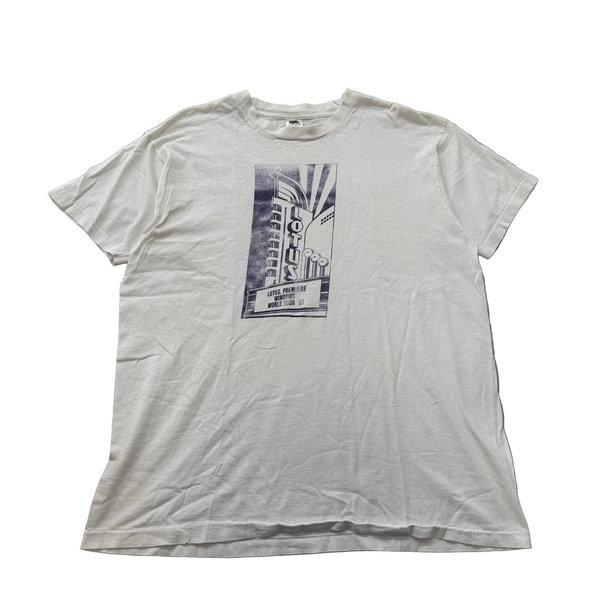 1991 Lotus Premiere Windows World Tour tee front