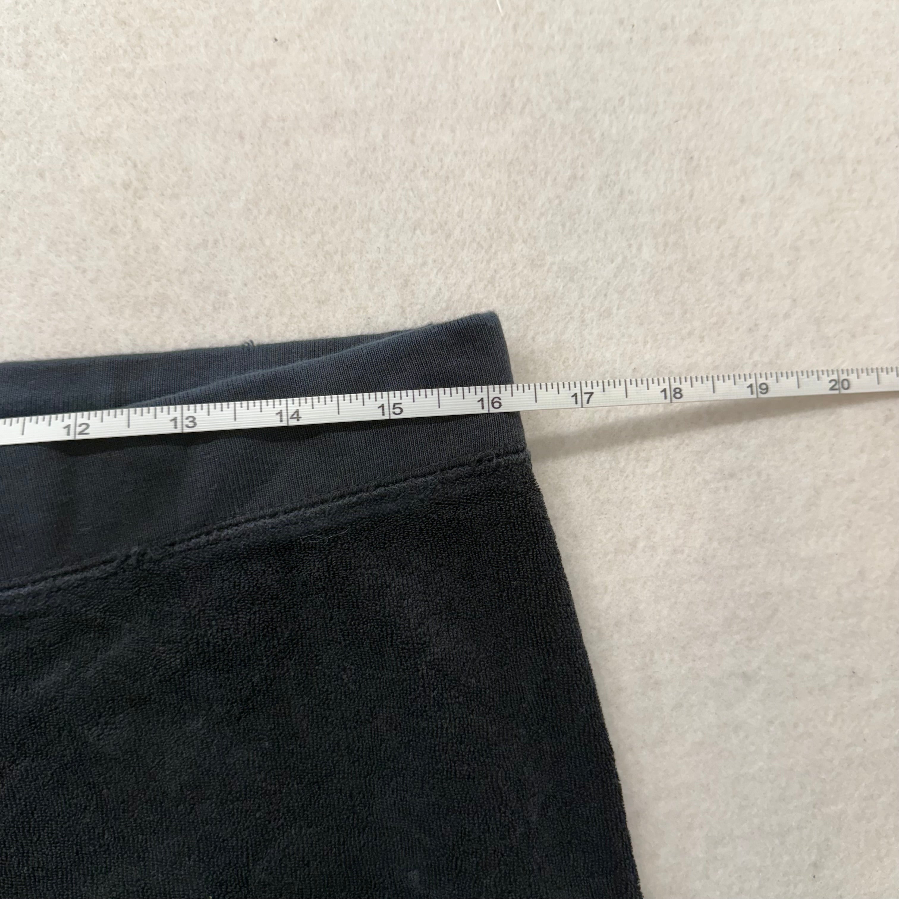 2003 Vintage Juicy Couture black flare terry cloth pants size L