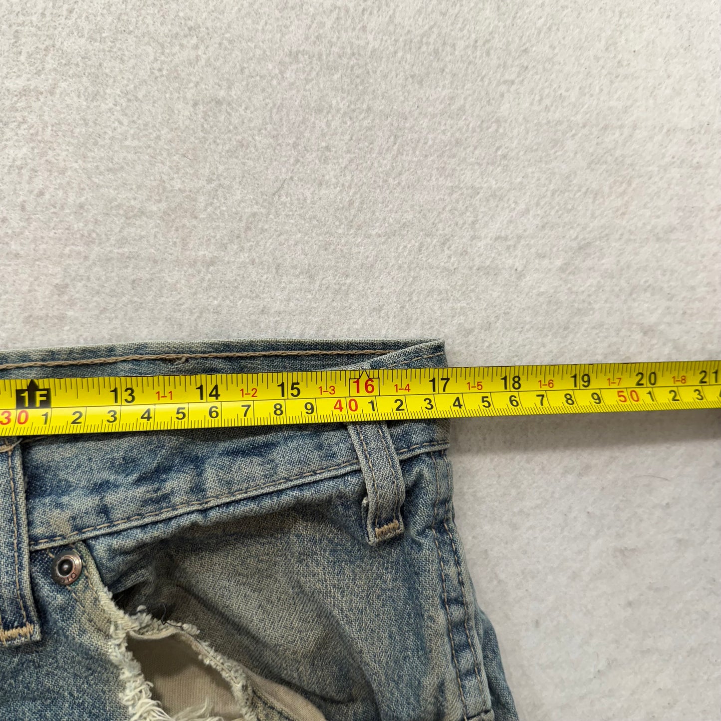 Dickies Men's Medium Blue Denim Carpenter Jeans Utility Pockets Logo Size 34