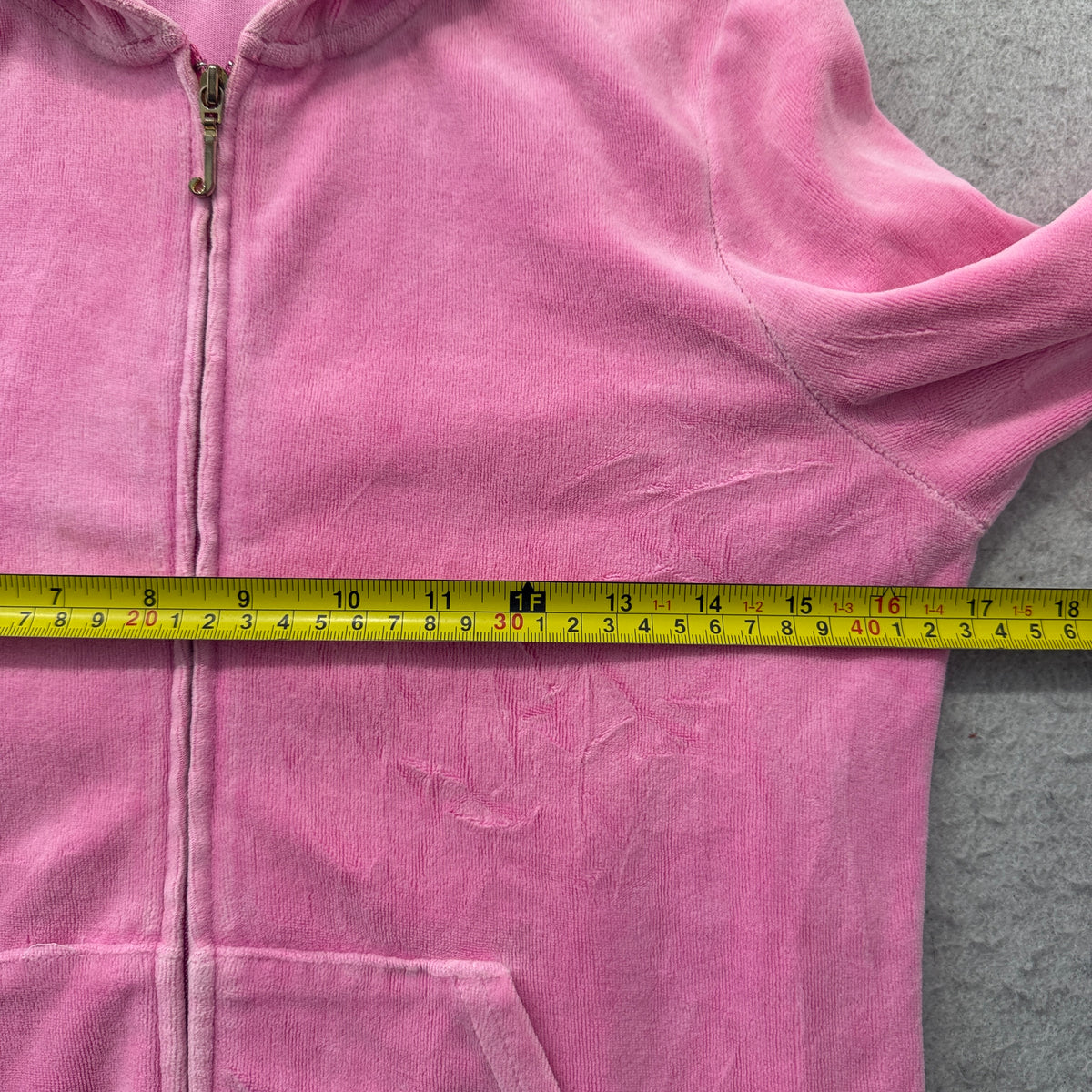 Juicy Couture Cupcake Womens Pink Velour Zip-Up Hoodie Loungewear Graphic Size M