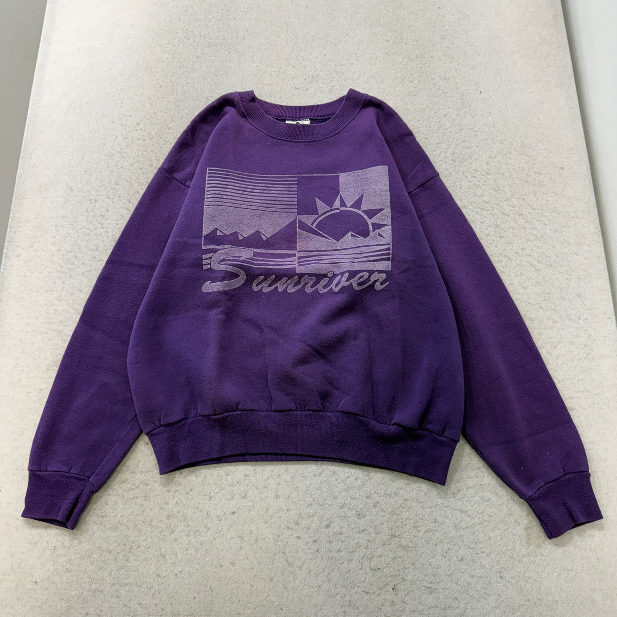 Lee Vintage Sunriver Purple Crewneck Sweatshirt USA Size L photo 1