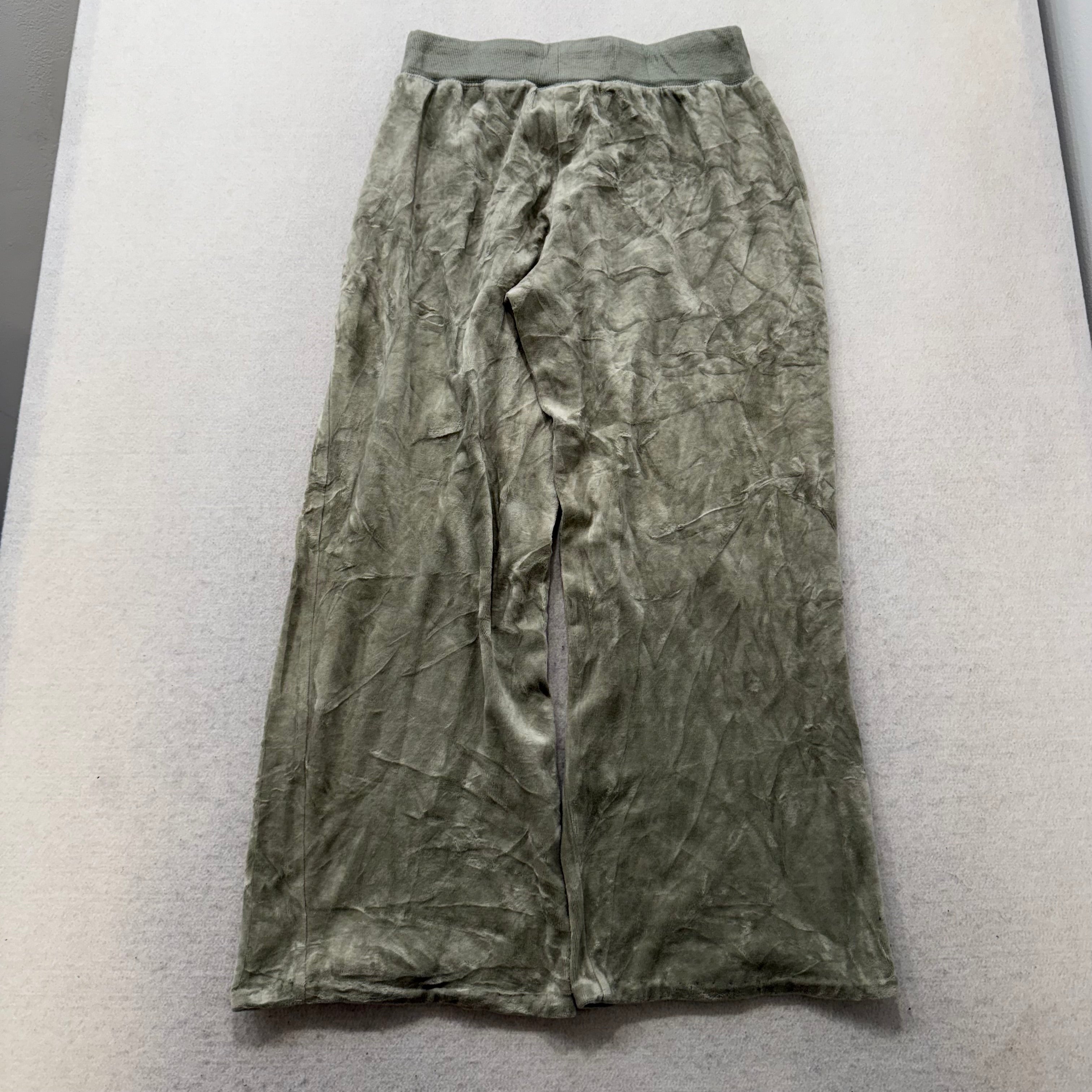 Juicy Couture Gray Velour Flared Wide Leg Track Pant Drawstring Casual Size S