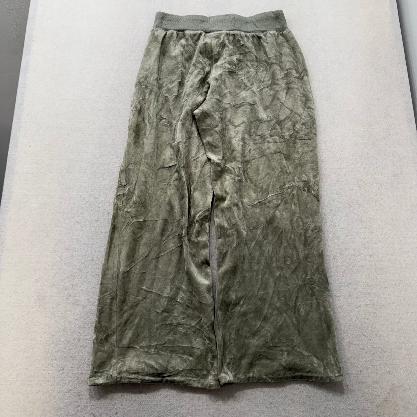 Juicy Couture Gray Velour Flared Wide Leg Track Pant Drawstring Casual Size S