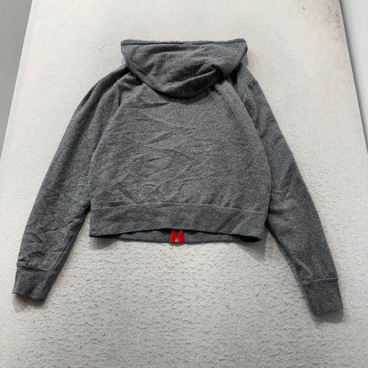 Official Tesla Men's Grey Cotton Blend Zip-Up Hoodie Drawstring Pockets Size S