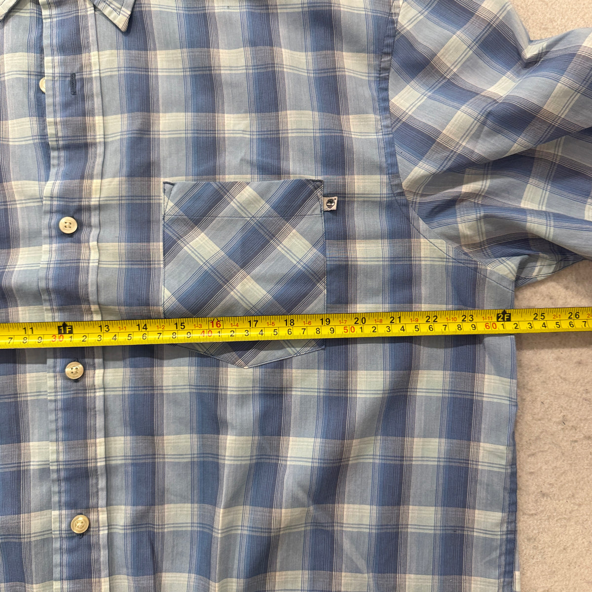 Timberland brand and size tag