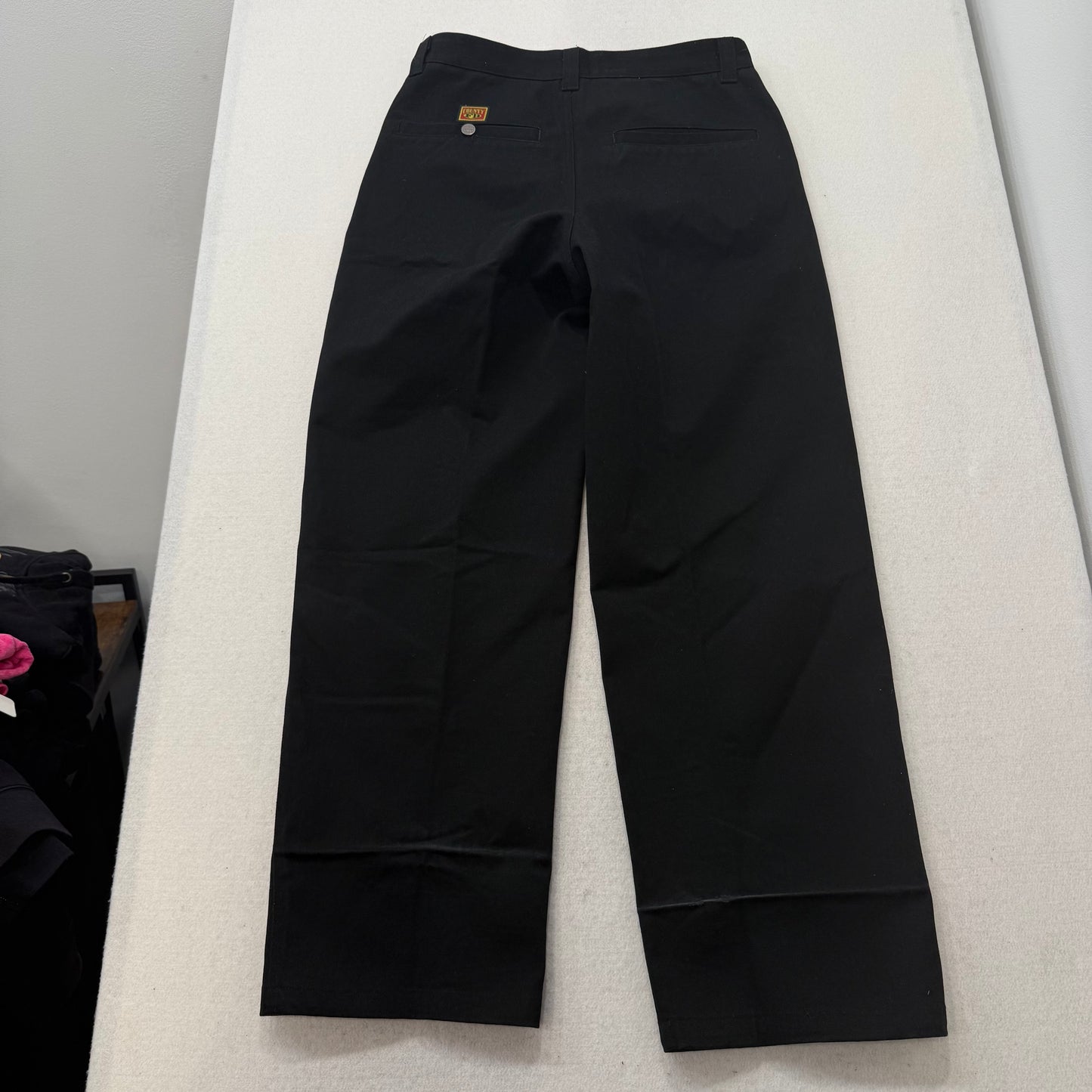 County FB Black Baggy Wide Leg Dress Pants High Rise Relaxed Fit Size 32 x 32