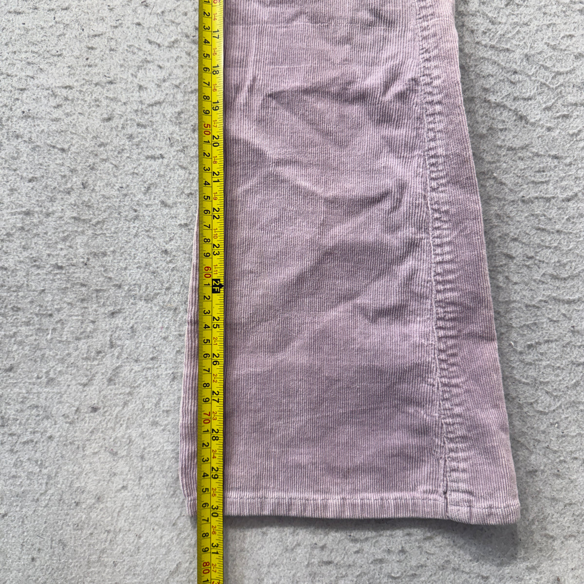 Mudd Corduroy Flare Pants lavender waist measurement