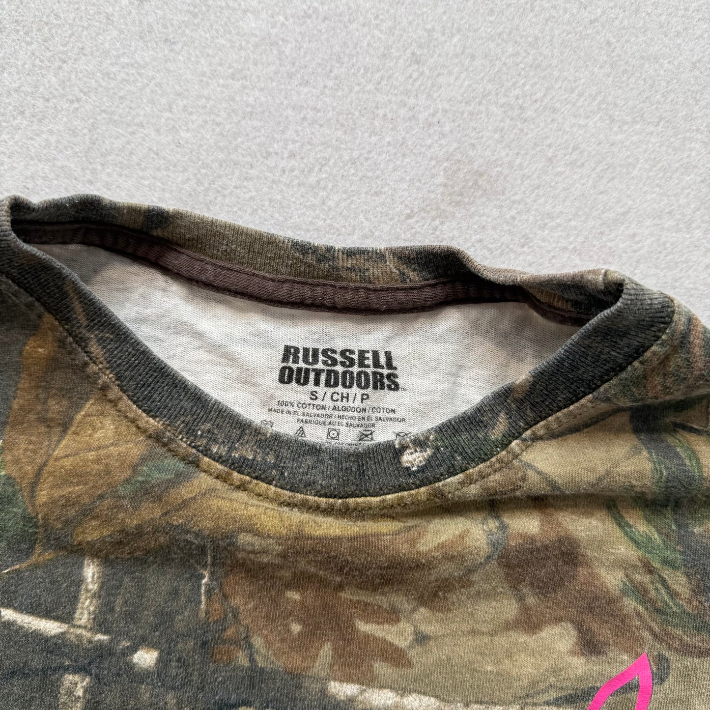 Russell Outdoors Men's Realtree Cotton T-Shirt Short Sleeves Crewneck Y2K Size S