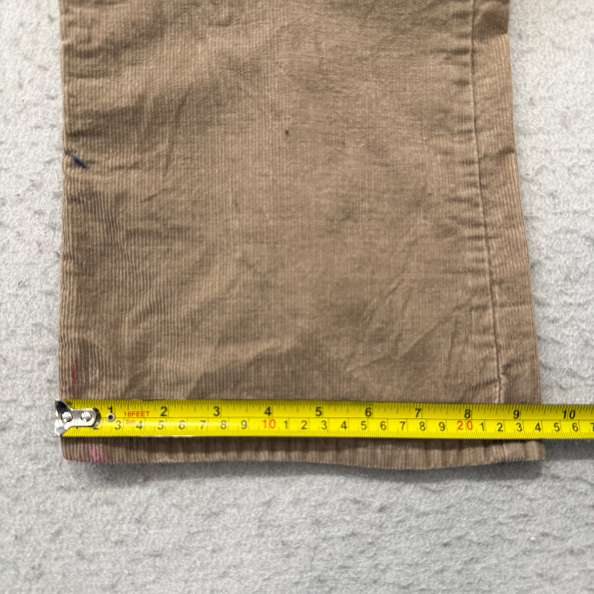 Plain Pockets Vintage Tan Corduroy Flare Pants Size 34 photo 5