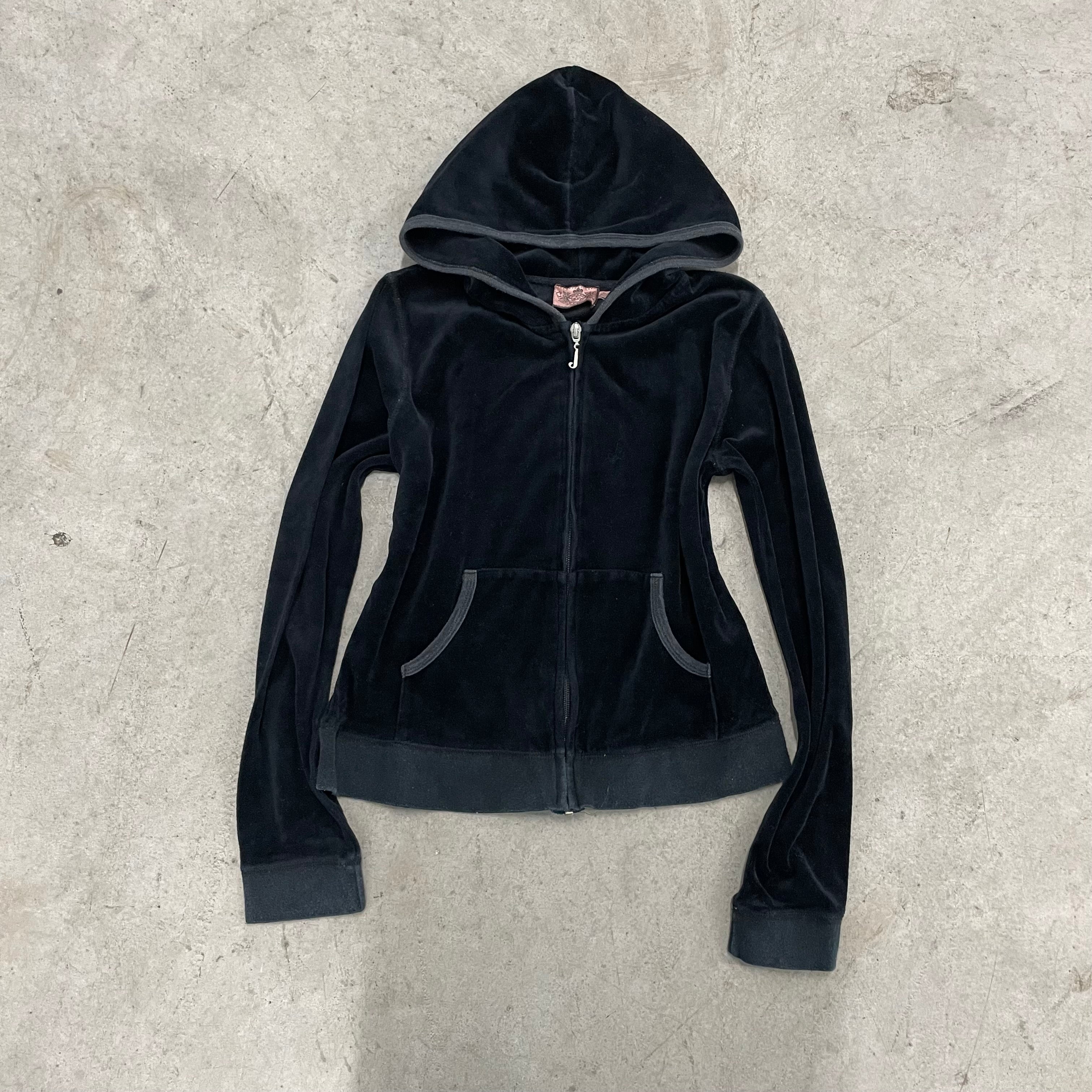 Vintage juicy couture “Scottie dogs” black rhinestone hoodie size M