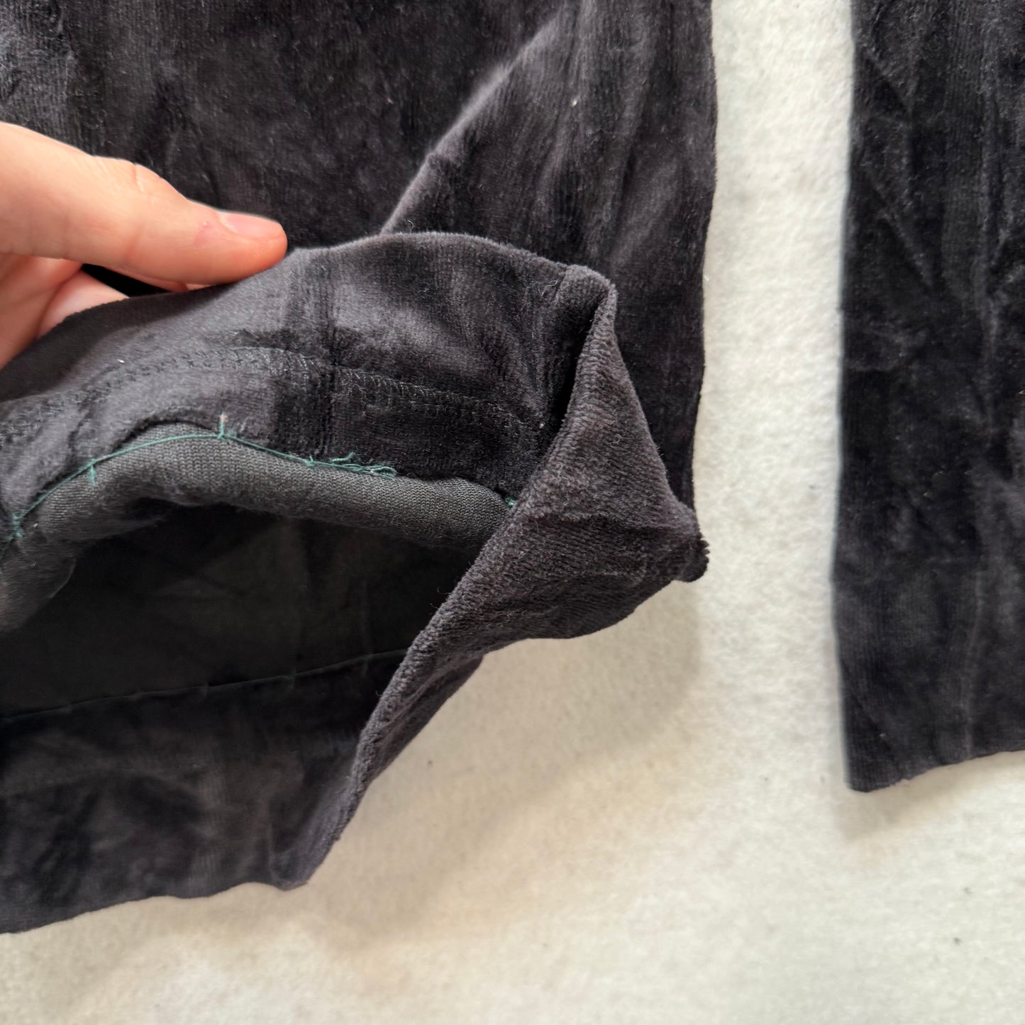 Vintage Juicy Couture Women's Black Velour Flared Track Pants Loungewear Size L