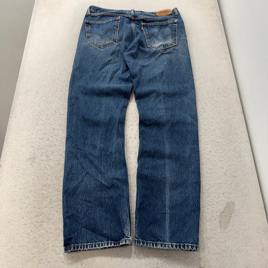 Levis 505 Straight Fit Medium Wash Jeans Size 36x34 photo 2