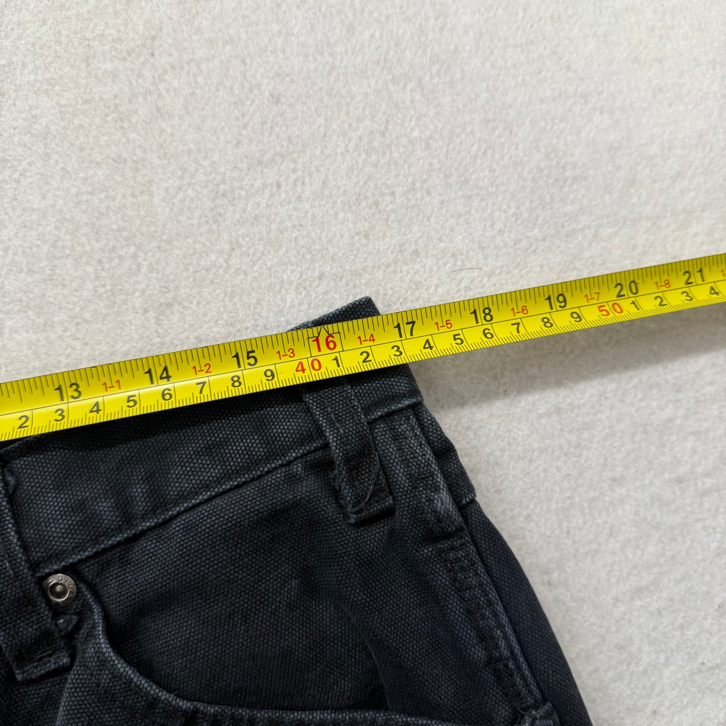 Dickies Men's Black Canvas Carpenter Pants Workwear Straight Leg Size 34 x 32