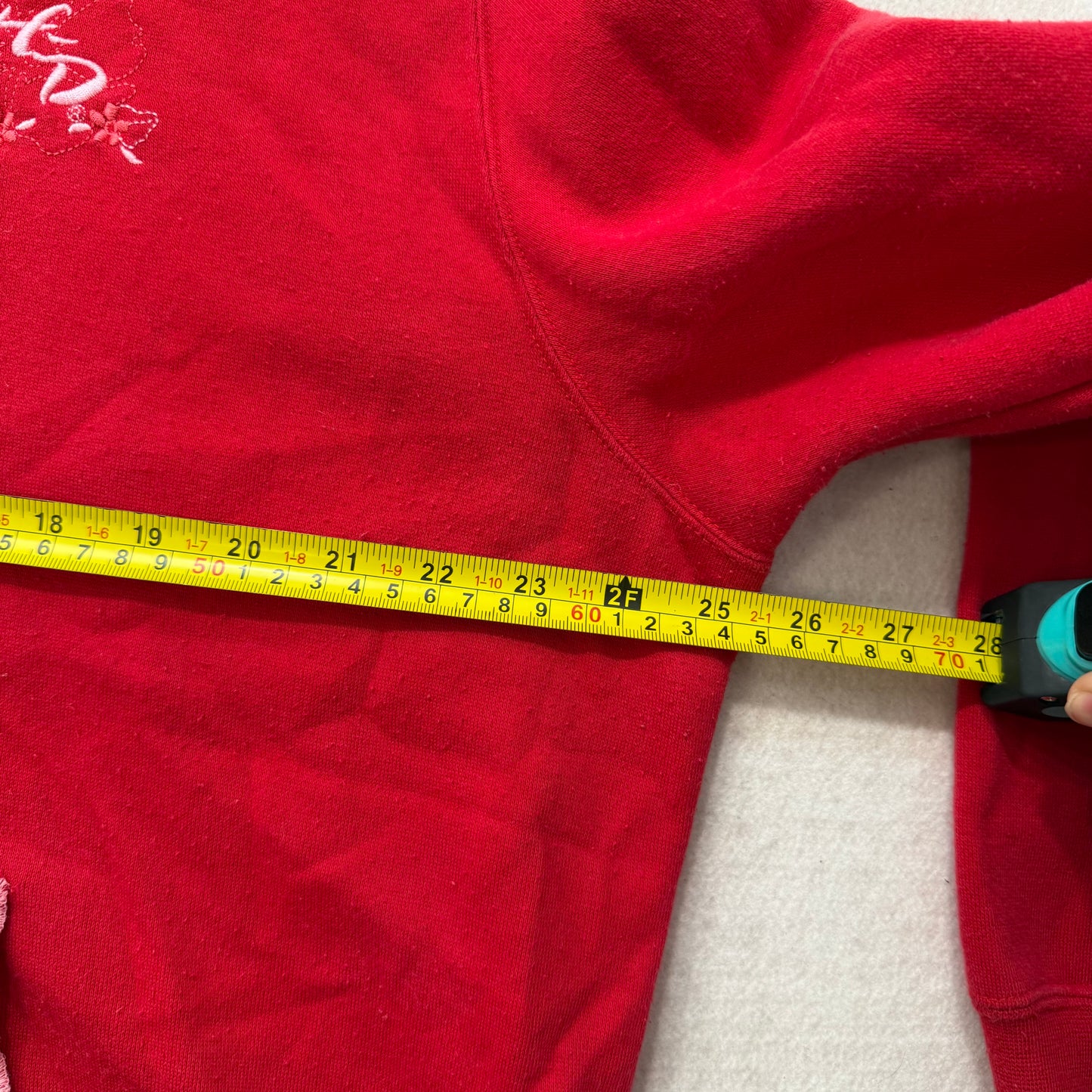 Harley-Davidson Women's Red Pullover Sweatshirt V-Neck Kangaroo Pocket Size 1W