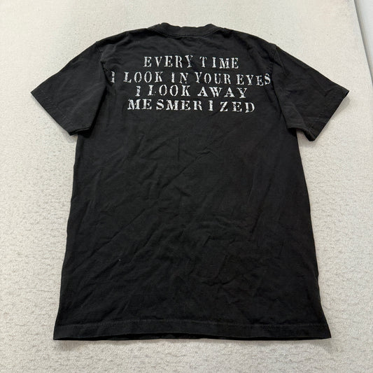 Vintage Every Time I Look In Your Eyes Men Black Crewneck T-Shirt Graphic Size S