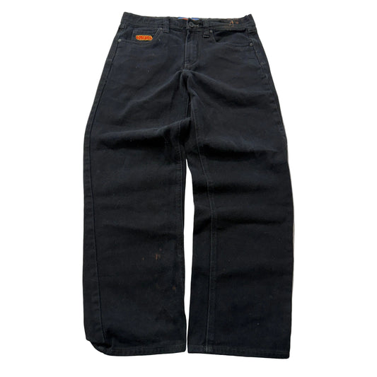 Empyre Men's Black Denim Jeans Loose Fit Zip-Fly Pockets Classic Logo Size 27