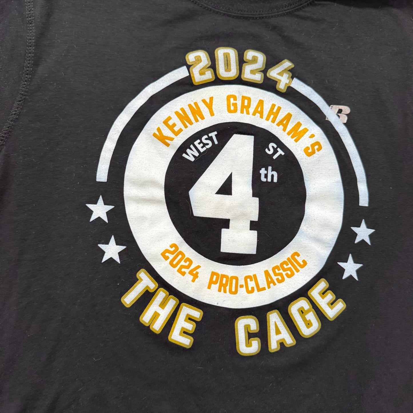 Russell Athletic 2024 Kenny Graham's 4th West St Men Black Cotton T-Shirt Size L