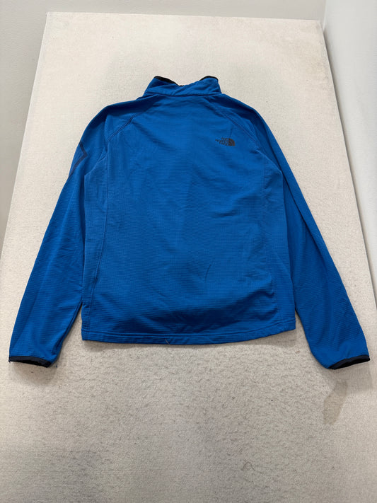 The North Face Mens Blue Full Zip Fleece Jacket Arm Pocket Hiking Outdoor Size L