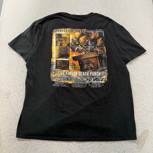 Five Finger Death Punch Shinedown Tour 2018 tee back