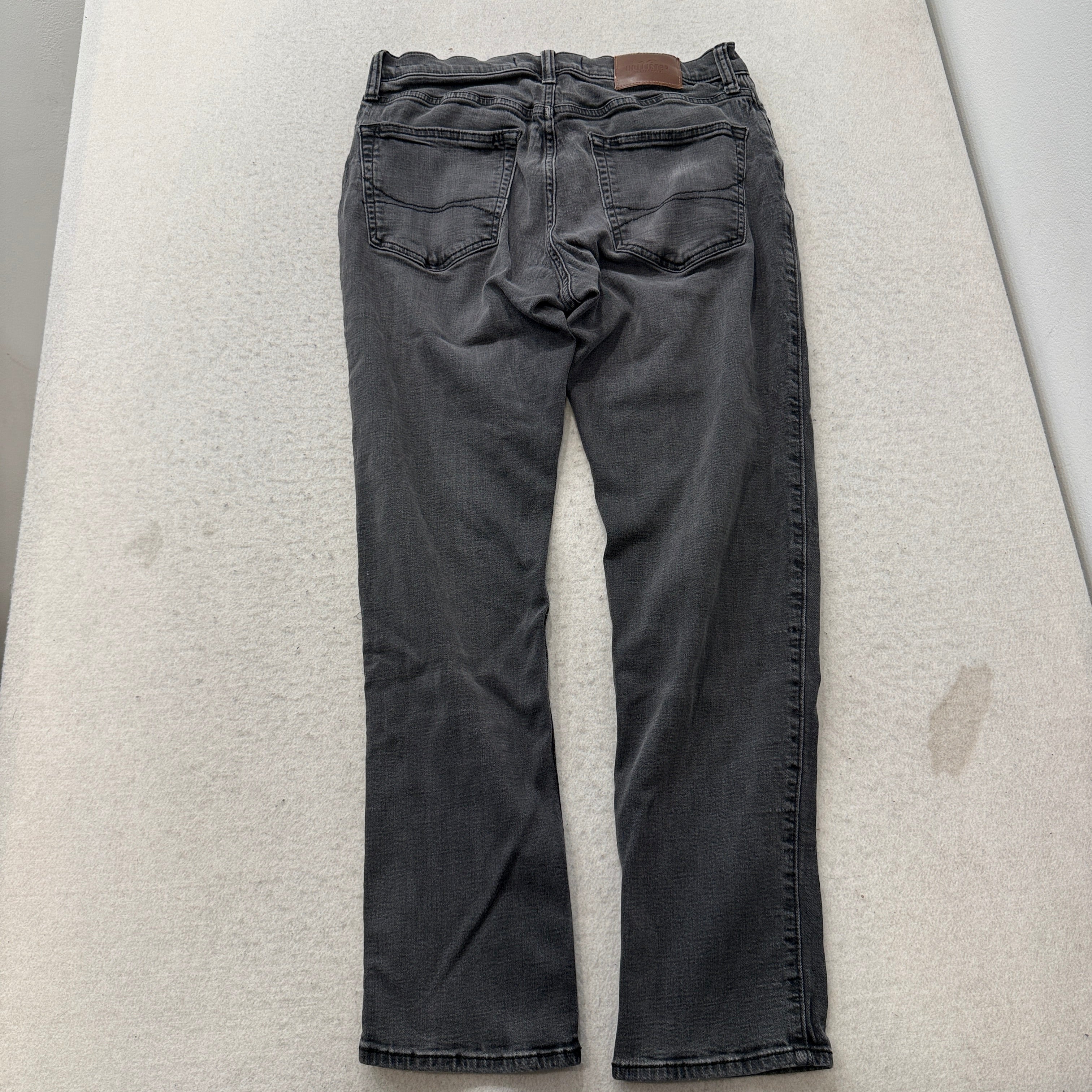 Hollister Athletic Skinny Men's Black Denim Jeans Advanced Stretch Size W32