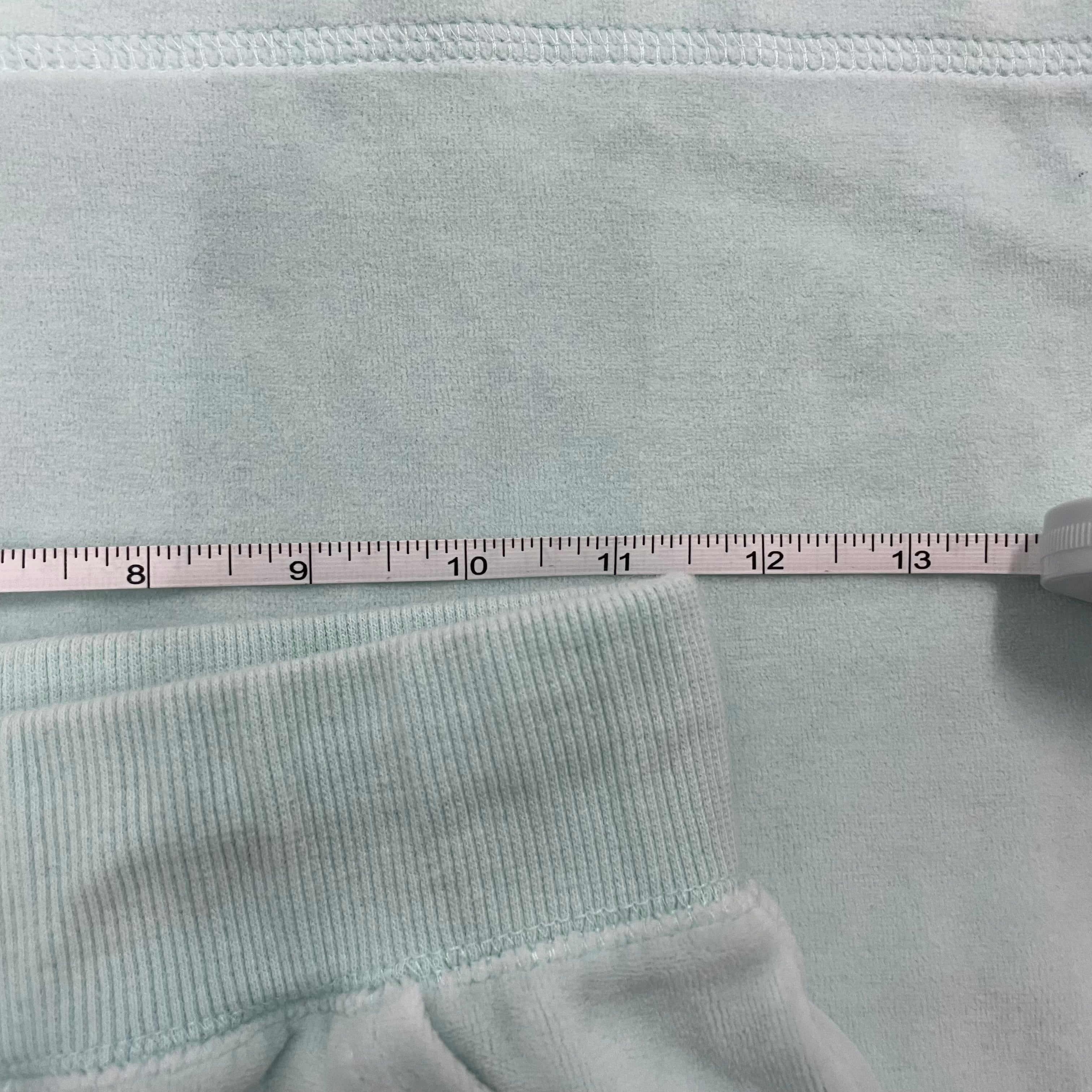 Light Blue Velour Juicy Couture X Forever 21 Flared Pants w/ RHINESTONE DESIGN SIZE XS
