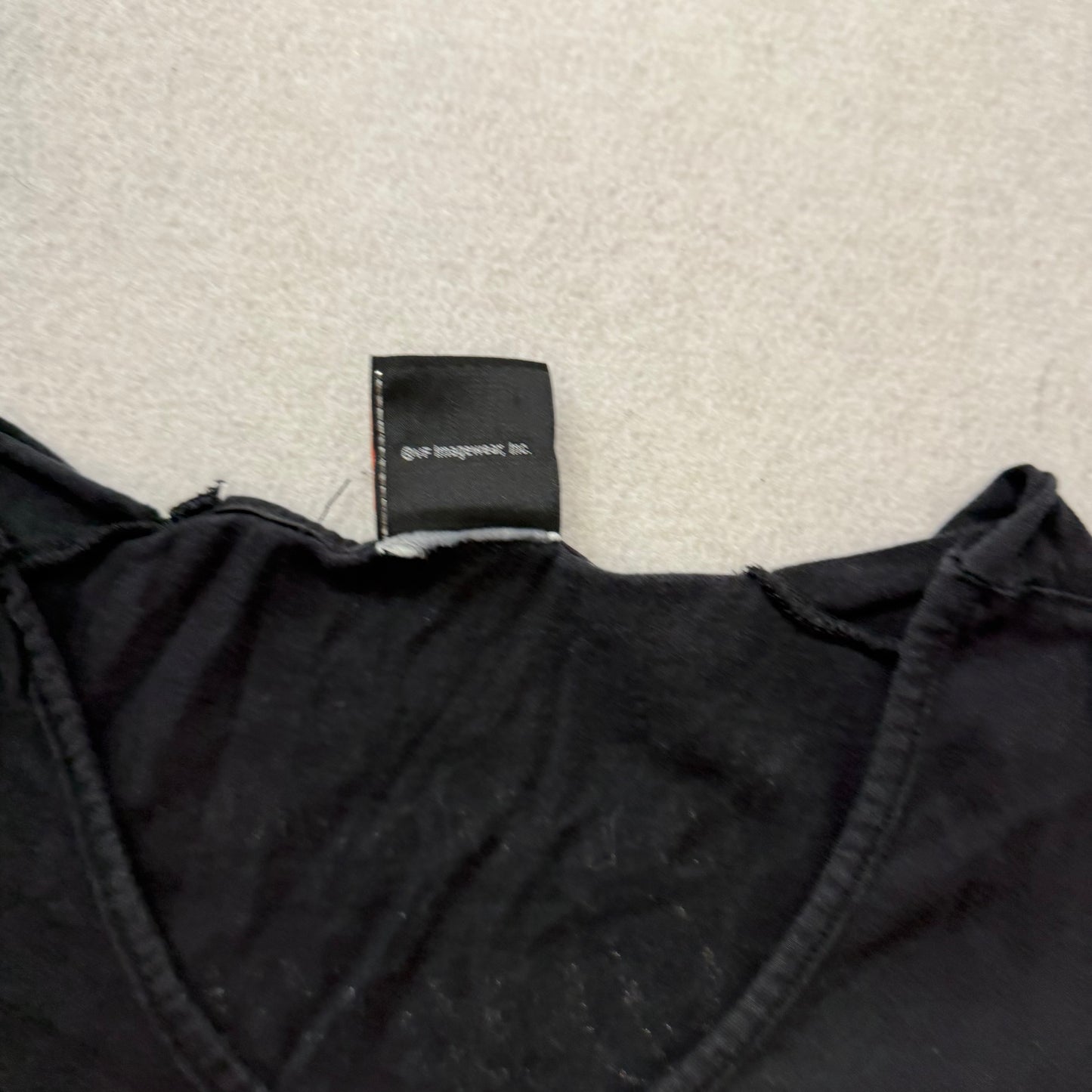 Harley-Davidson Women's T-Shirt Shredded Short Sleeve V-Neck Wing Graphic Size L