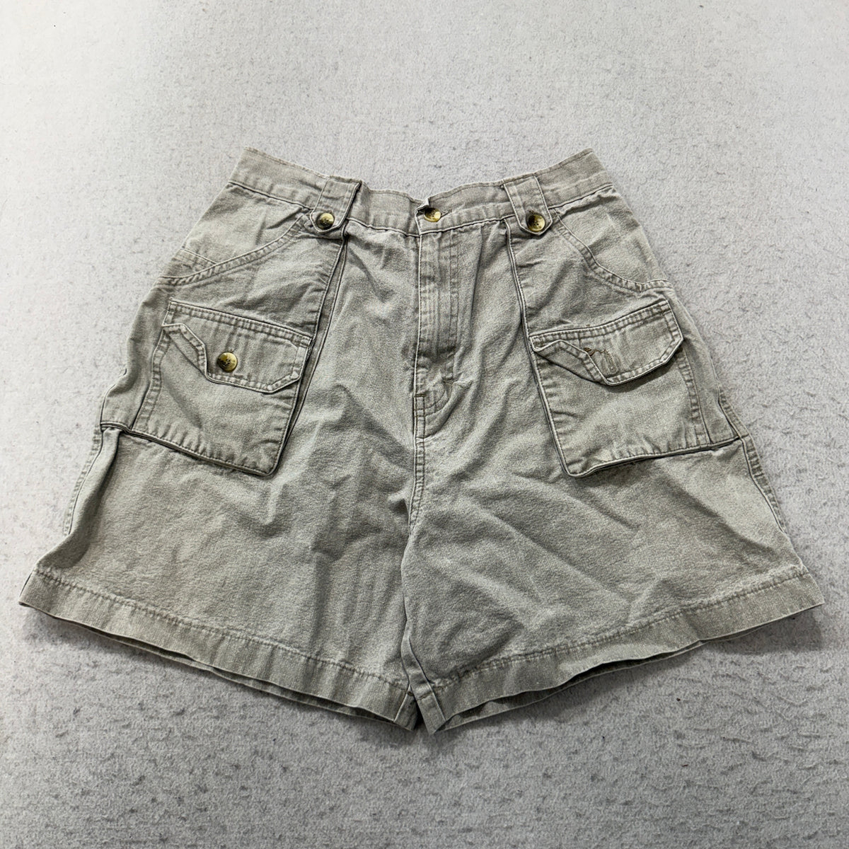On Safari Vintage Adventure Wear Cargo Shorts Gray Size 12 photo 1
